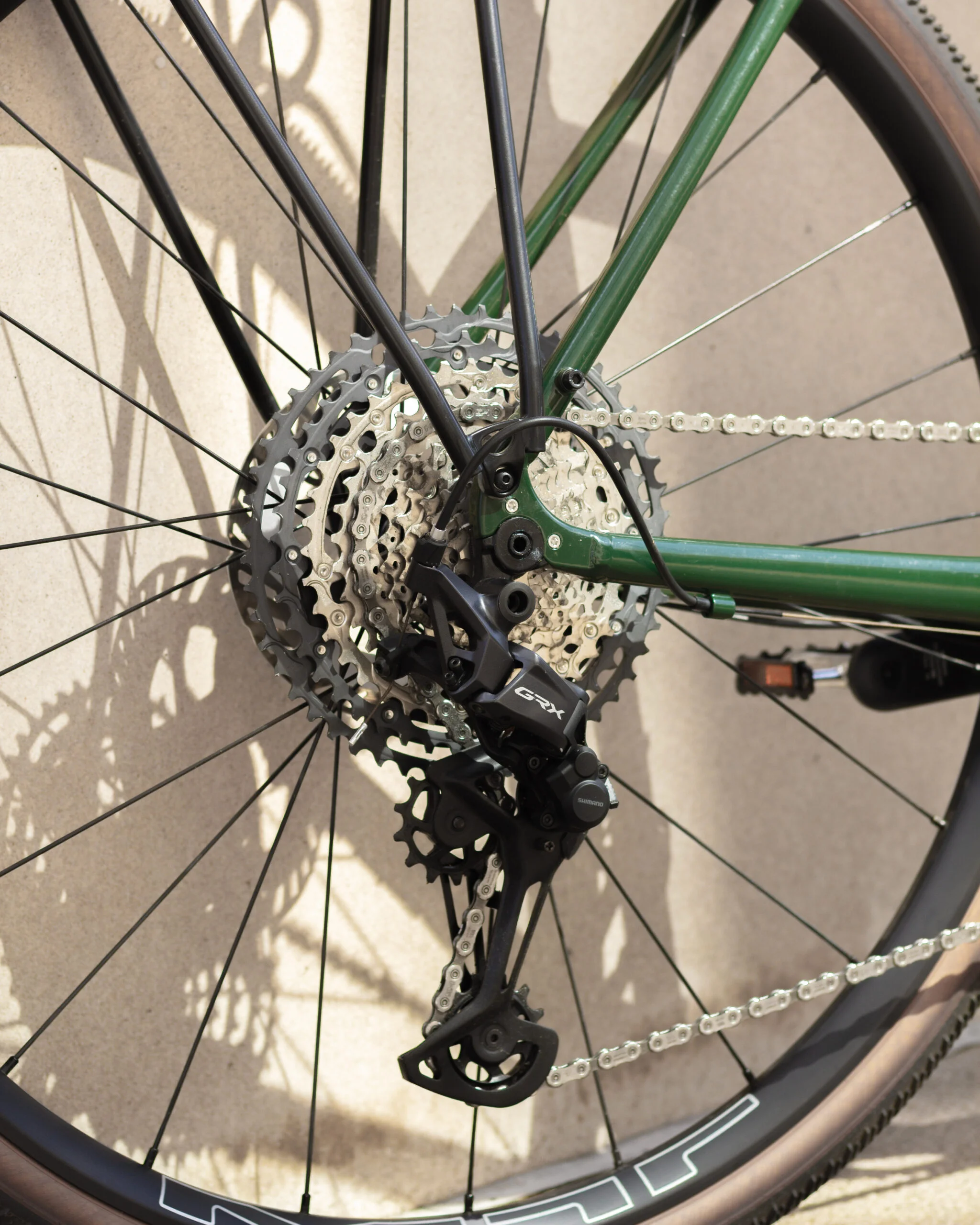 Shimano GRX Schaltwerk an IUMENTUM Schotter Gravelbike